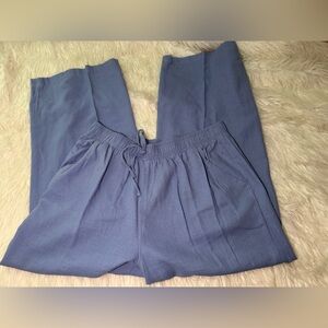 Blue Linen Lounge Pants